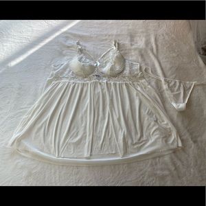 Cream Sheer and Lace Fashion Nova Babydoll